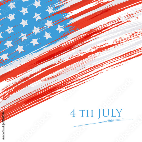 Flag of the USA (United States of America). Grunge background