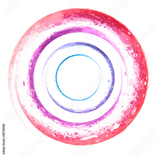 watercolor spiral, grunge
