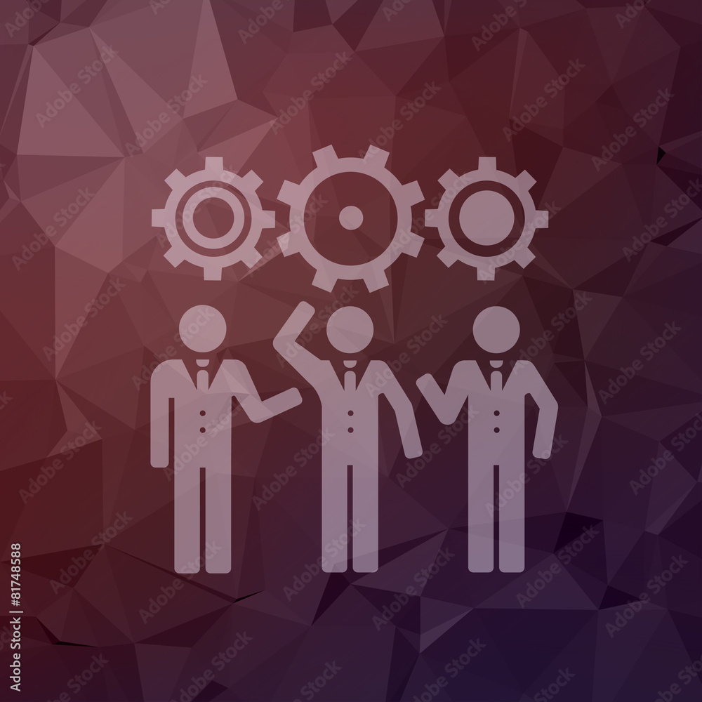 Business concept in flat style icon Business concept in flat style icon