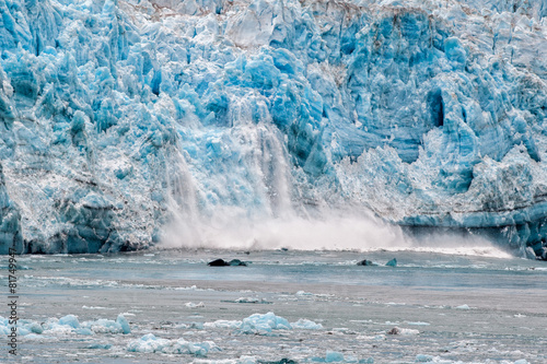 Hubbard Glacier while melting in Alaska photo