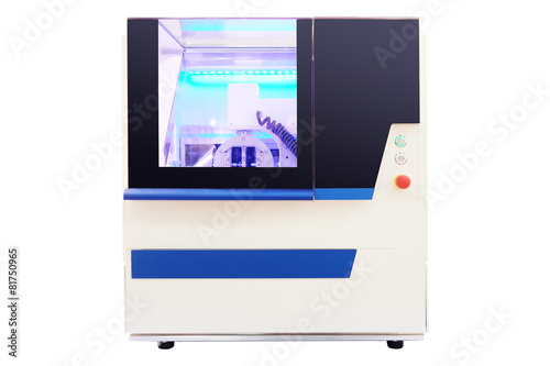 Quadro em tela Dental milling machine  isolated under the white background