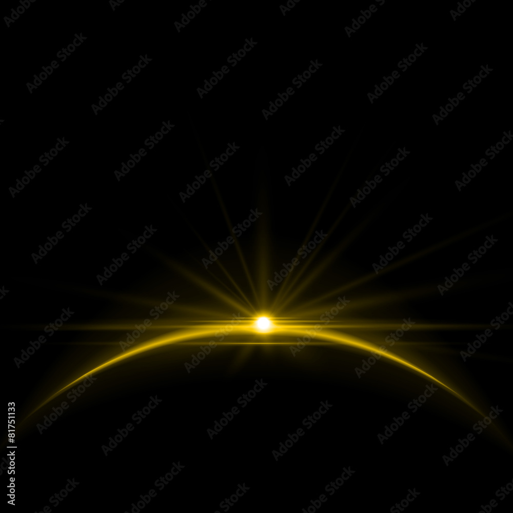 Rising Sun over the Earth Planet with Space Background for your Stock ...