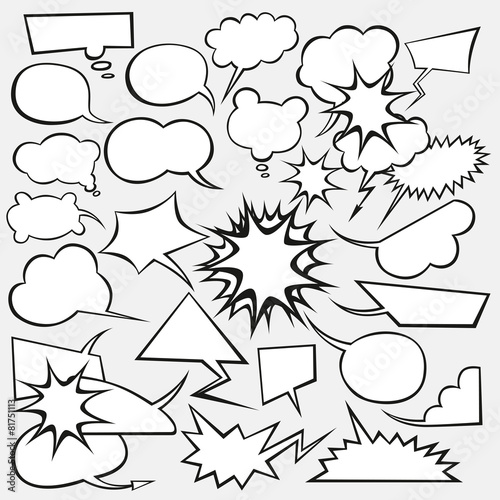 Vector Set of Comics Style Speech Bubbles
