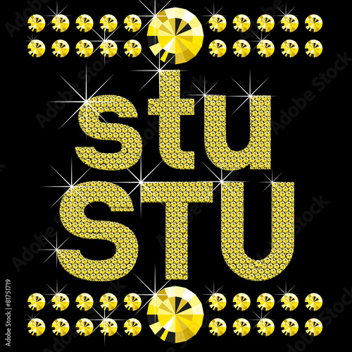 new set of diamond bold letters