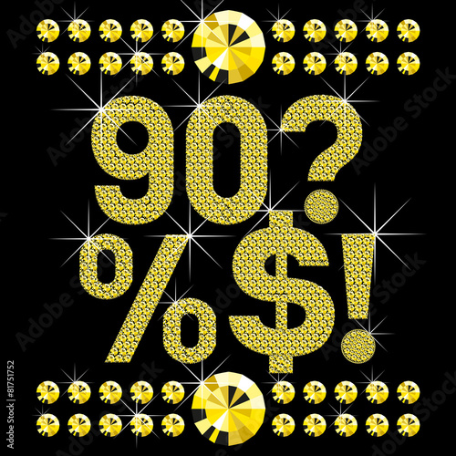 new set of diamond bold letters