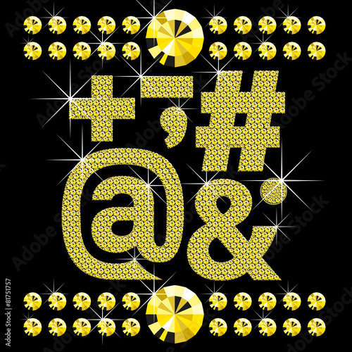 new set of diamond bold letters