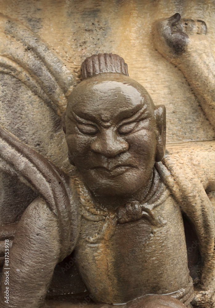 Figurines of angels in the temple on Jeju Island South Korea