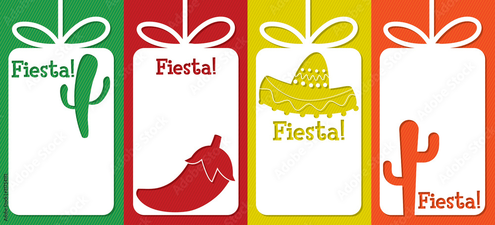 Mexican cut out tag collection in vector format.