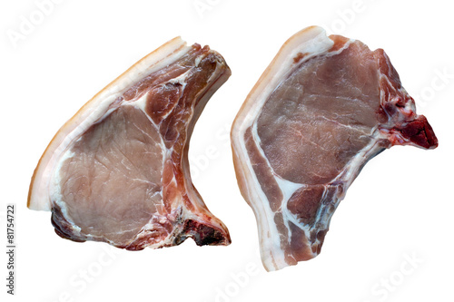 Pork Loin Chops Steaks Raw