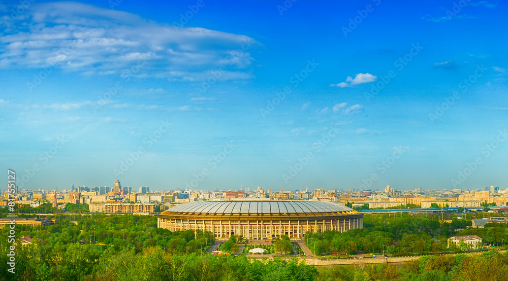 Panoramic views of Moscow from vorobevy Hills