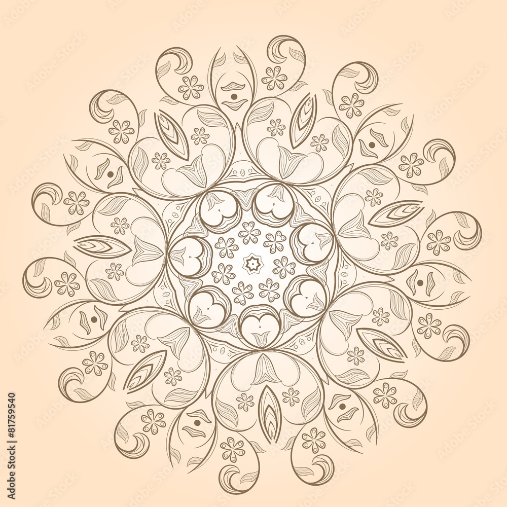 Radial floral pattern