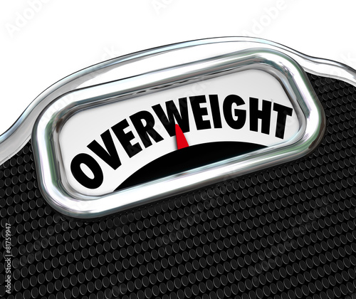 Overweight Scale Word Too Fat Overeating Lose Weight Diet