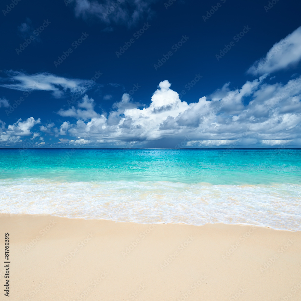 Beautiful Anse Intendance beach at Seychelles