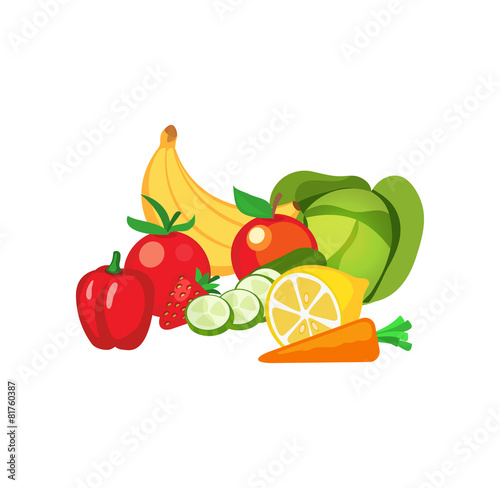 Vector Illustration of Frui...