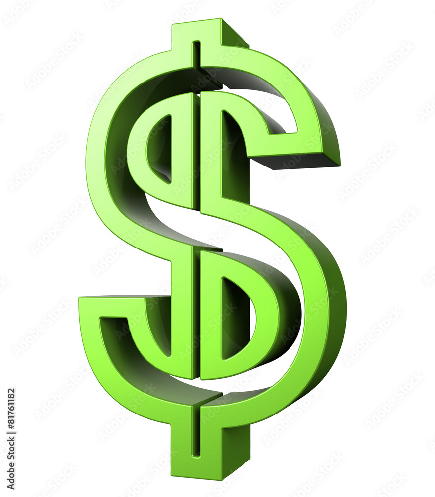 Obraz premium 3d sign collection - dollar