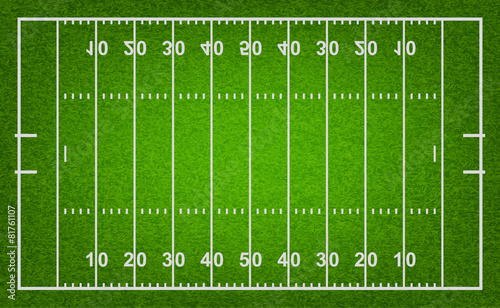 American football field. Vector illustration.