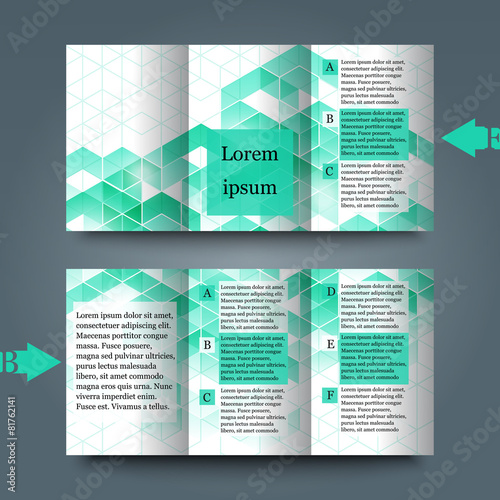 Brochure template with abstract background.