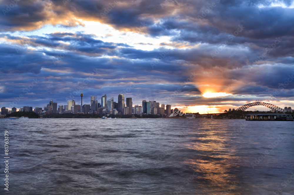 Sydney City Low Taronga Set Sun