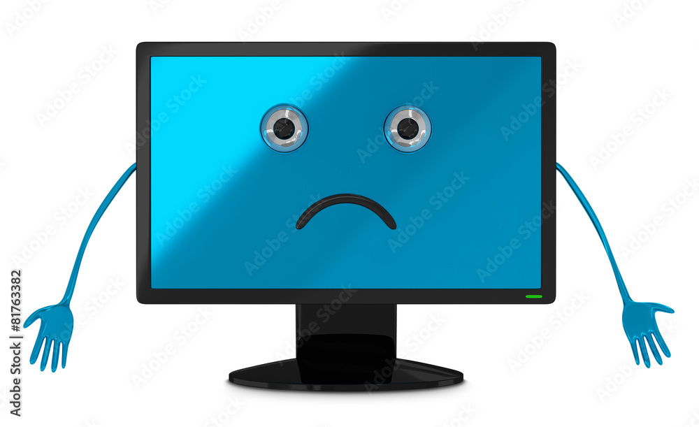 Computer monitor character Computer monitor character