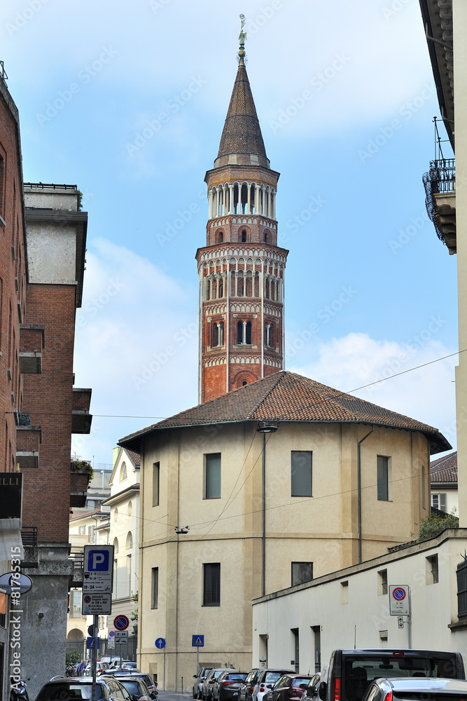 Milano campanile  di San Gottardo in Corte - Palazzo Reale