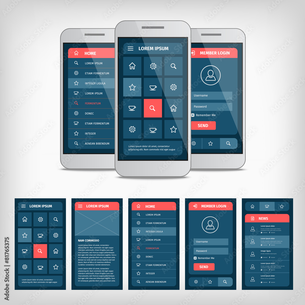 vector conception of mobile user interface
