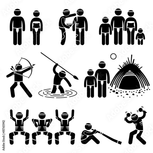 Tribe Native Indigenous Aboriginal People Cliparts