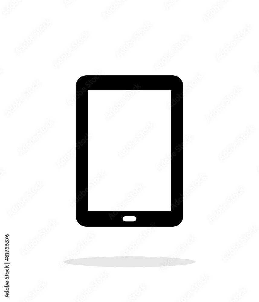 Tablet PC screen simple icon on white background.