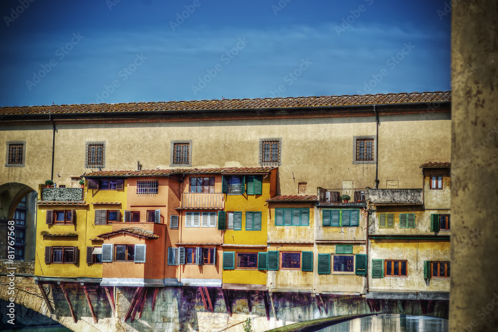 colorful facades in Ponte Vecchio