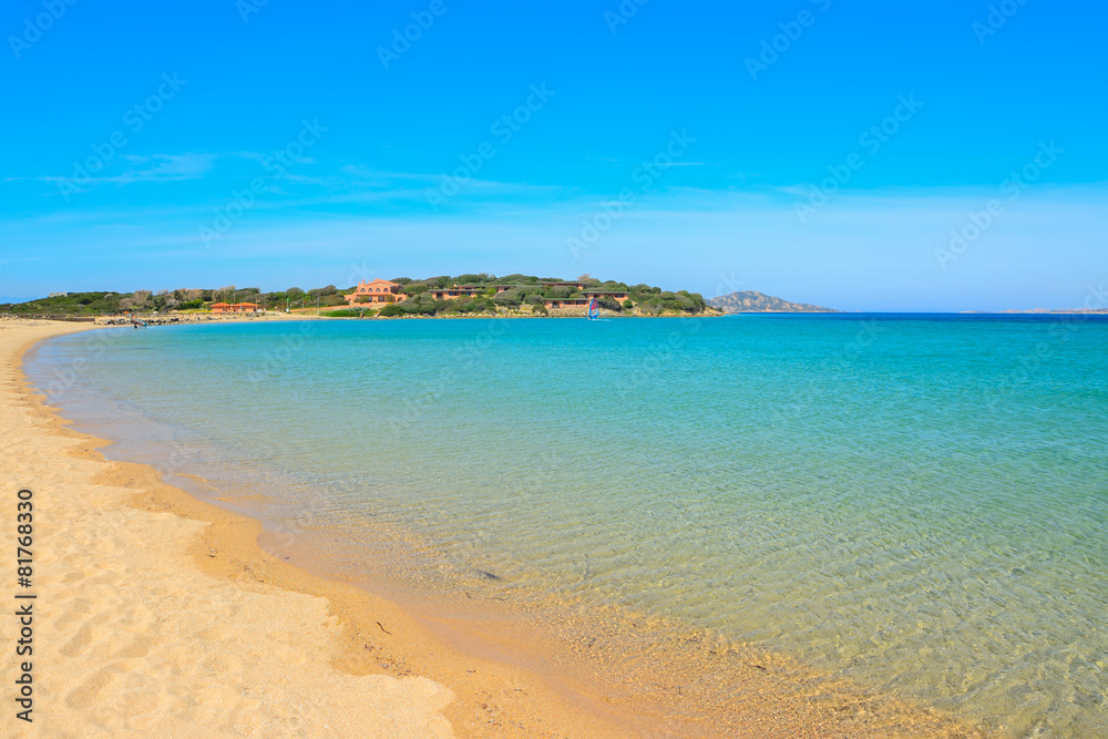 golden shore in Porto Pollo beach