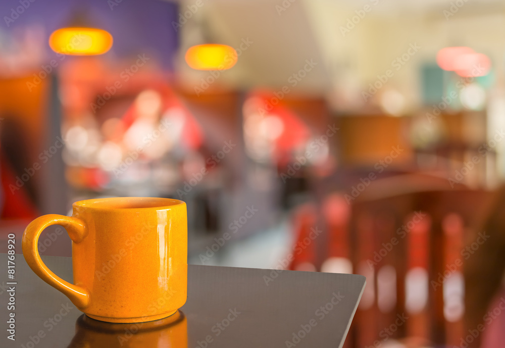 Coffee shop blur background with bokeh image Coffee shop blur background with bokeh image