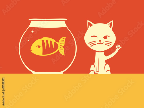 cat and fish