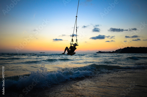 Sunset at Kood island, Thailand photo