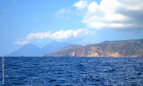 Panorama of the Aeolian islands seen from the sea © Letizia