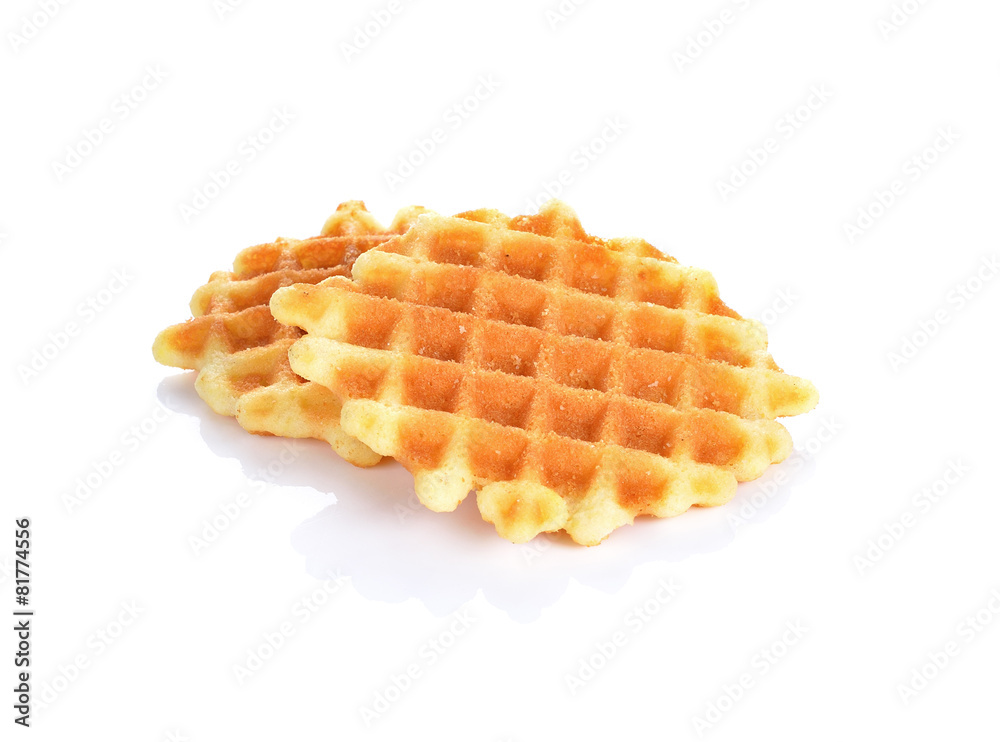 Sweet waffles isolated on white Sweet waffles isolated on white