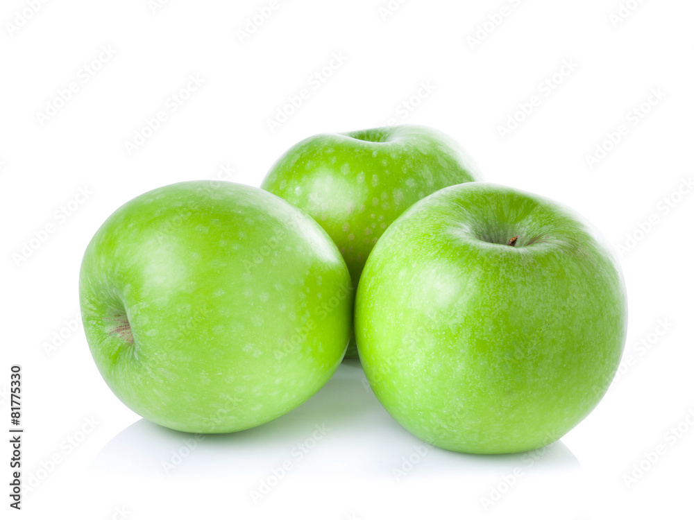 green apples isolated on white background green apples isolated on white background