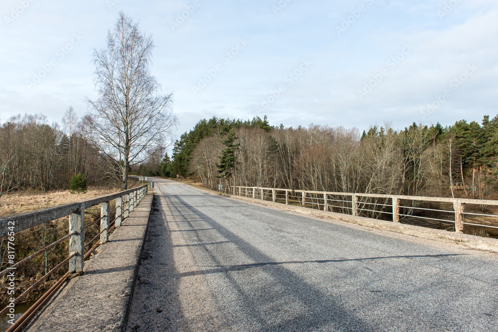 empty country road in spring empty country road in spring