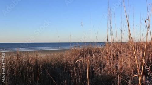 Pretty Cherry Grove Beach in winter
