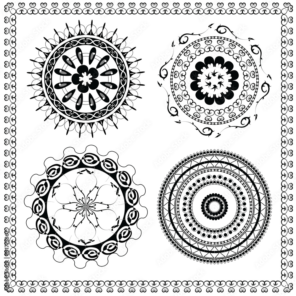 Round Ornament Pattern brush Round Ornament Pattern brush