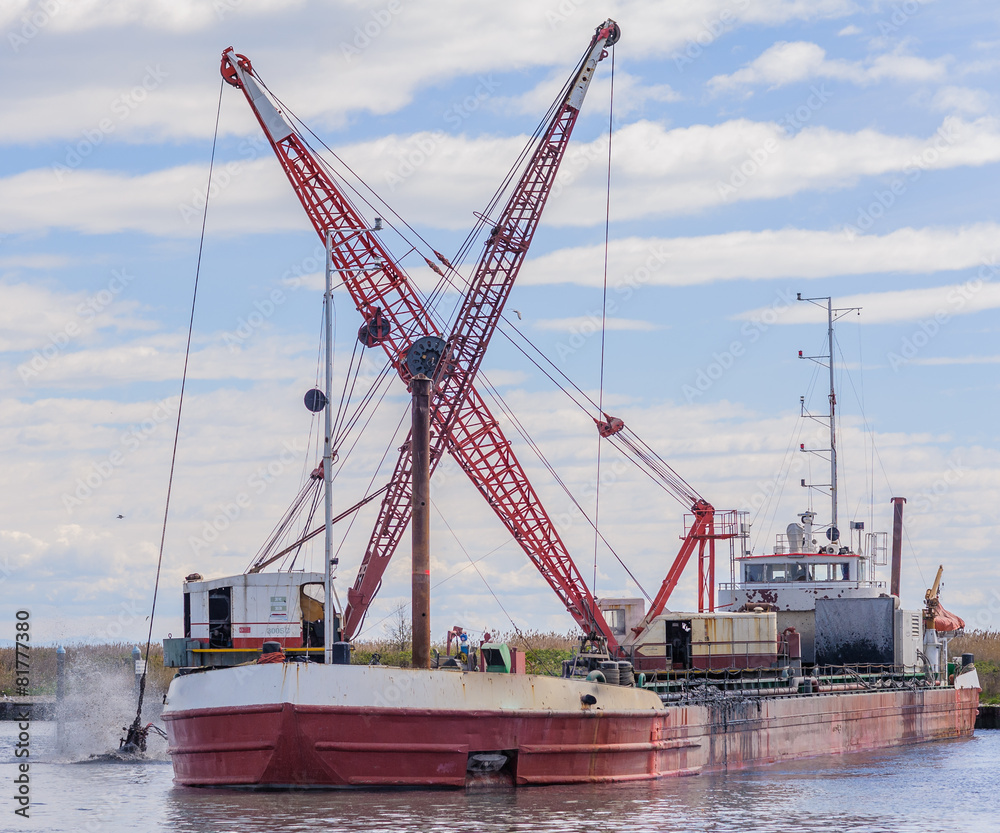 Fototapeta premium Dredger ship navy