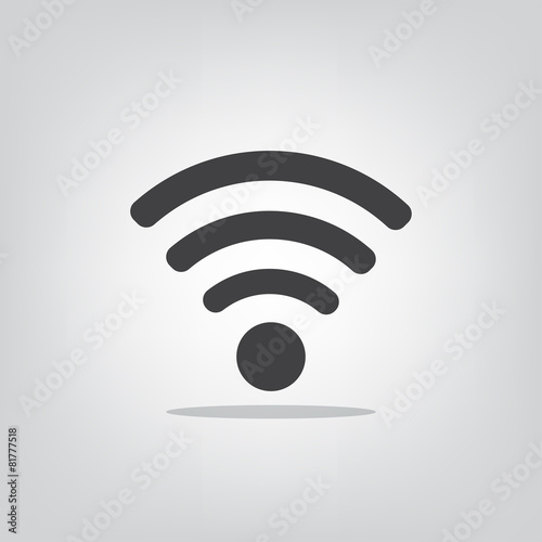 Wi fi icon on a gray background vector