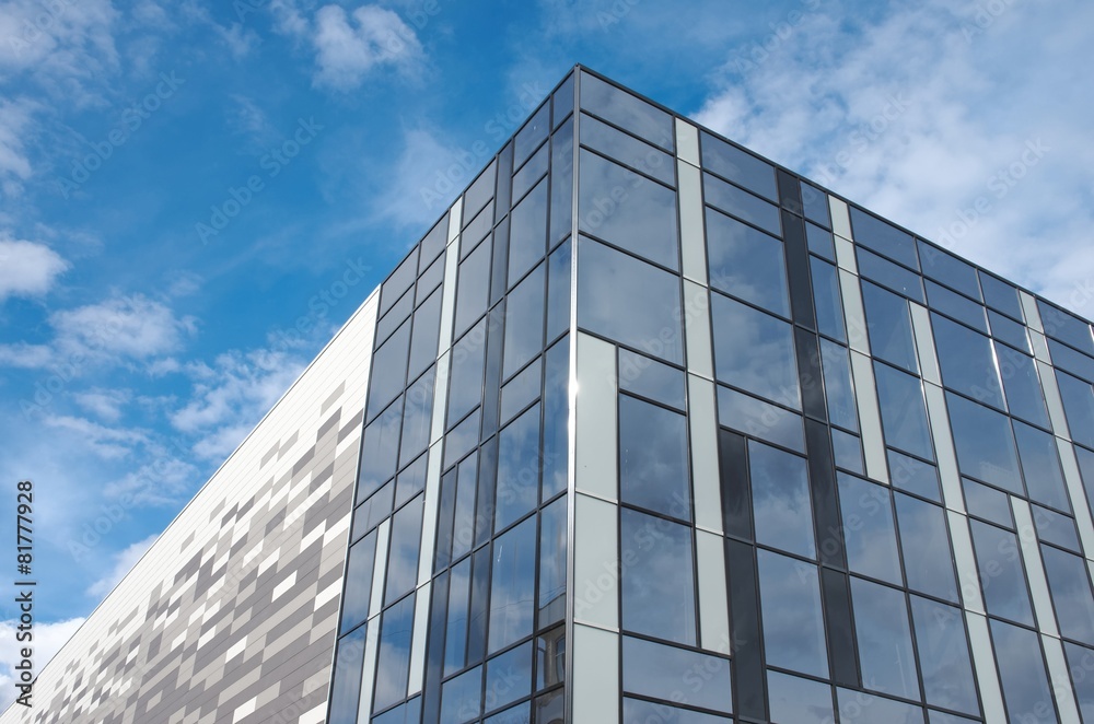 Facade of the new modern high-rise building