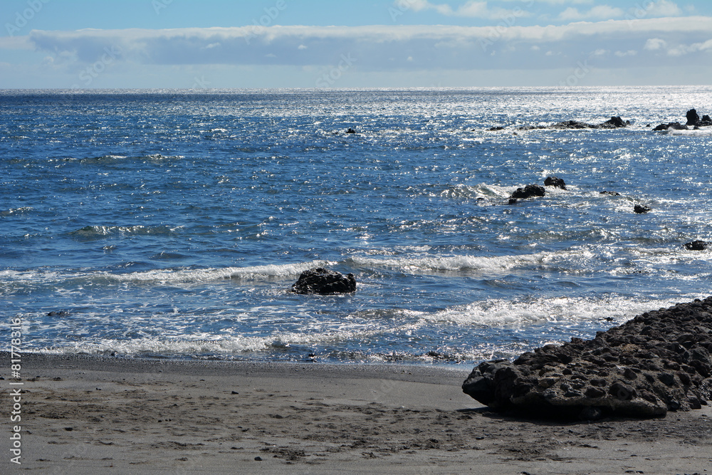 Fototapeta premium Sea Wave On The Beach Shot Near Costa Calma Fuerteventura.spain.