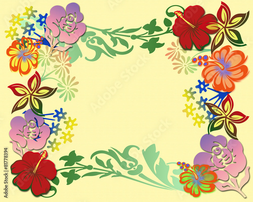 Spring flowers frame