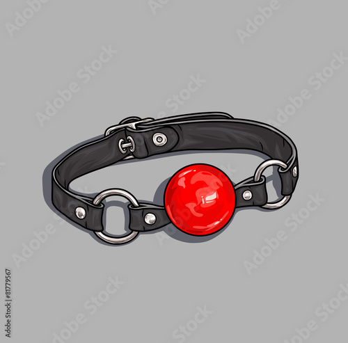 Ball-gag. Vector Illustration