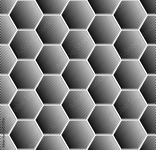 Hexagons pattern. Seamless geometric texture.