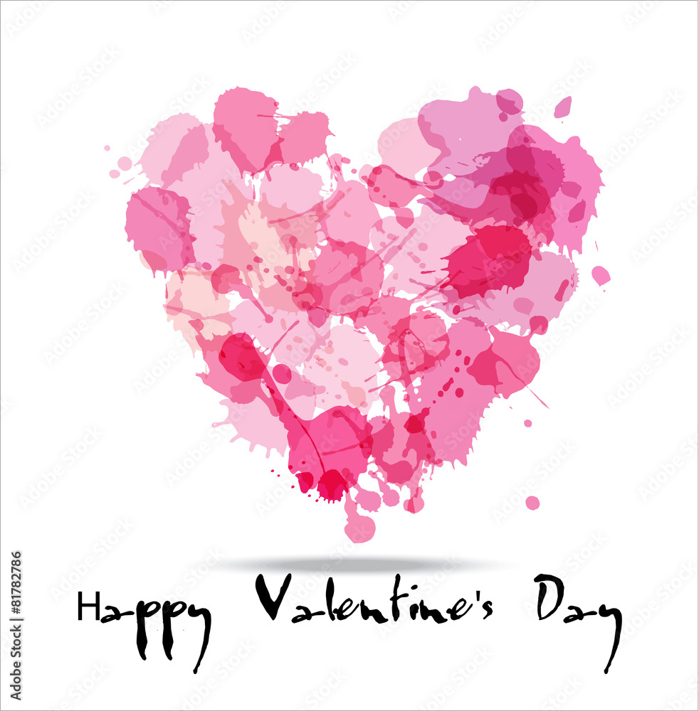 Blots color of hearts. Blots color of hearts.
