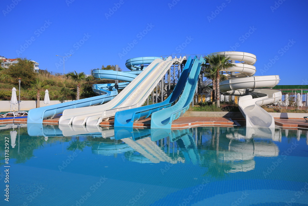 Aquapark slides. Water park