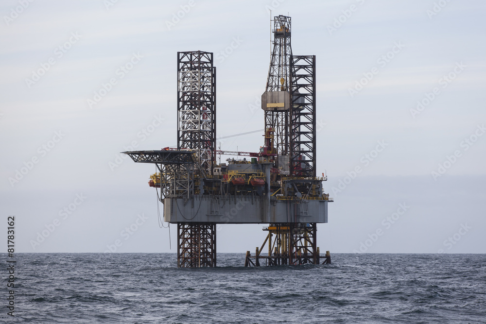 Oil platform on the North Sea