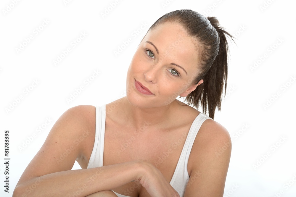 Portraits of a Happy Beautiful Young Woman Looking at the Camera Portraits of a Happy Beautiful Young Woman Looking at the Camera