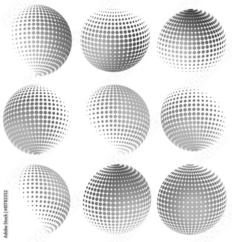 Halftone spheres